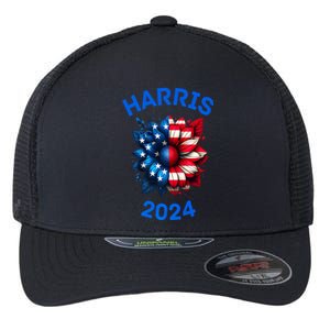 Sunflower Kamala Harris 2024 Flexfit Unipanel Trucker Cap