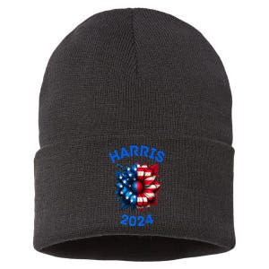 Sunflower Kamala Harris 2024 Sustainable Knit Beanie