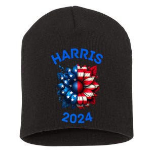 Sunflower Kamala Harris 2024 Short Acrylic Beanie