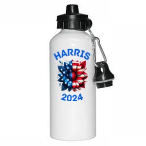 Sunflower Kamala Harris 2024 Aluminum Water Bottle