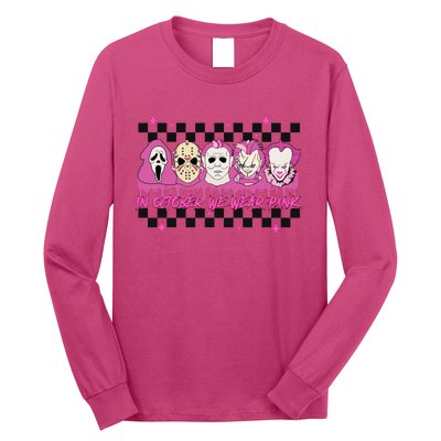 Serial Killer Horror Movies Breast Cancer Wear Pink In October Long Sleeve Shirt