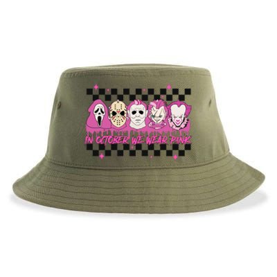 Serial Killer Horror Movies Breast Cancer Wear Pink In October Sustainable Bucket Hat