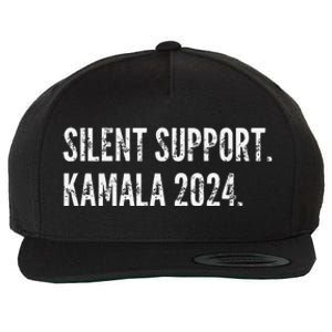 Simple Kamala Harris 2024 Silent Support Election 2024 Wool Snapback Cap