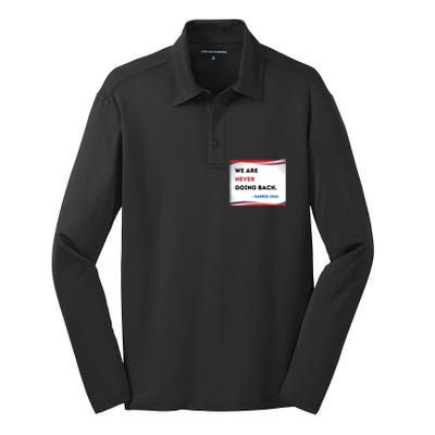 Support Kamala Harris 2024 Pro Women Rights Silk Touch Performance Long Sleeve Polo