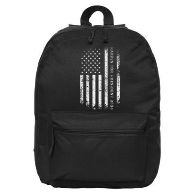 Support Kamala Harris For President 2024 Us Flag 16 in Basic Backpack