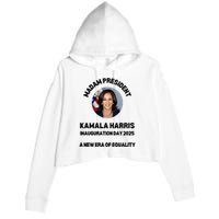 Simple Kamala Harris 2024 Walz Era Equality Inauguration Day Crop Fleece Hoodie