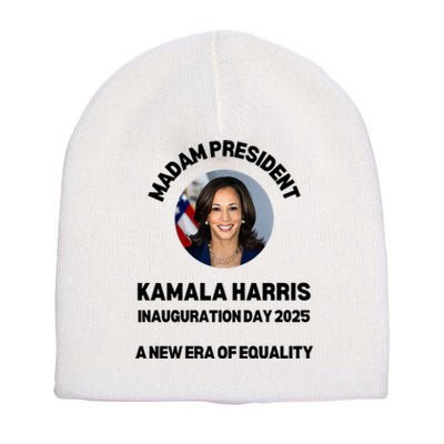 Simple Kamala Harris 2024 Walz Era Equality Inauguration Day Short Acrylic Beanie