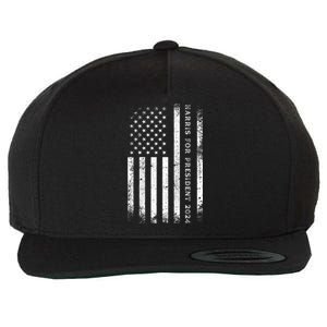 Support Kamala Harris For President 2024 Us Flag Wool Snapback Cap