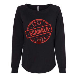 Scamala Kamala Harris Unmasked 2024 Womens California Wash Sweatshirt