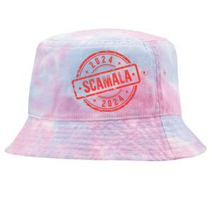 Scamala Kamala Harris Unmasked 2024 Tie-Dyed Bucket Hat