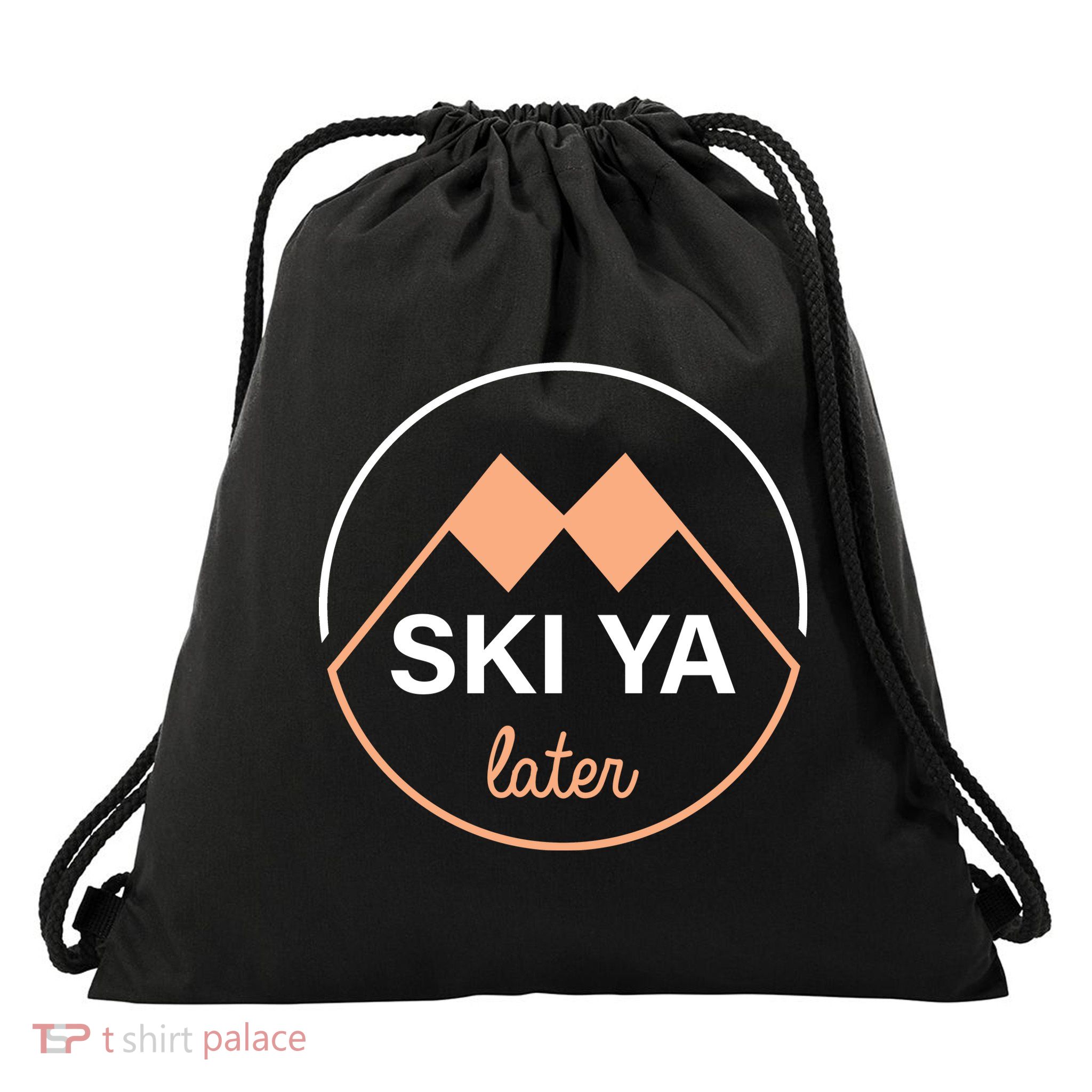 Ski Ya Later Drawstring Bag