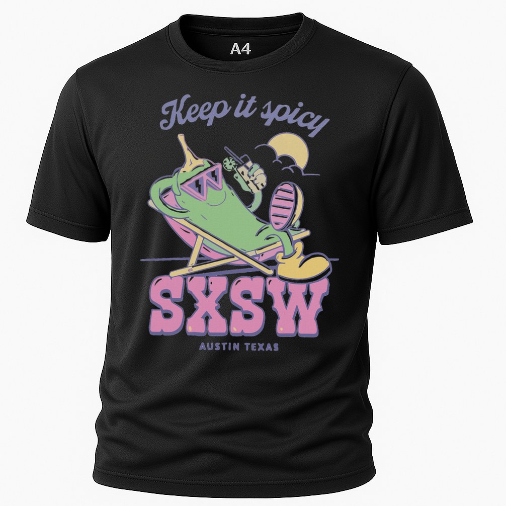 Sxsw Keep It Spicy Austin Texas Cooling Performance Crew T-Shirt