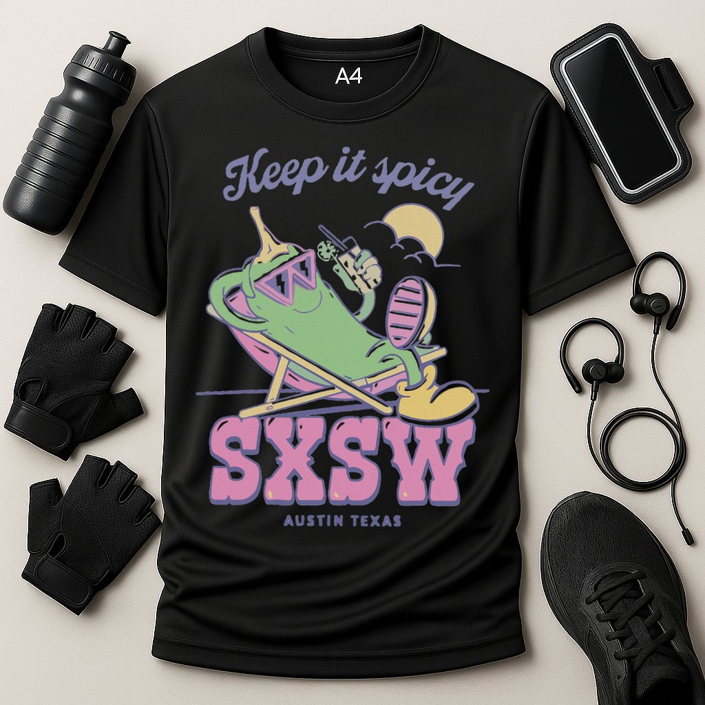 Sxsw Keep It Spicy Austin Texas Cooling Performance Crew T-Shirt