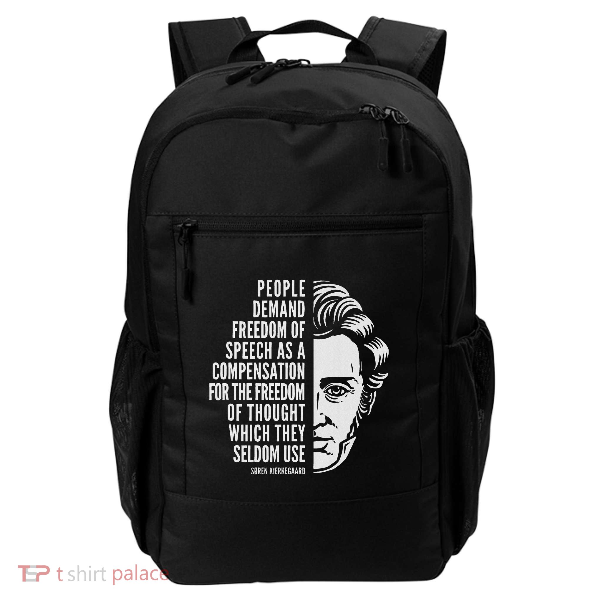 SøRen Kierkegaard Inspirational Quote Freedom Of Thought Daily Commute Backpack