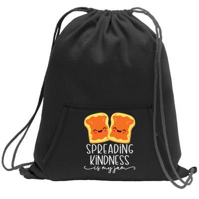 Spreading Kindness Is My Jam Orange Unity Day Anti Bullying Sweatshirt Cinch Pack Bag