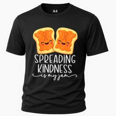 Spreading Kindness Is My Jam Orange Unity Day Anti Bullying Cooling Performance Crew T-Shirt