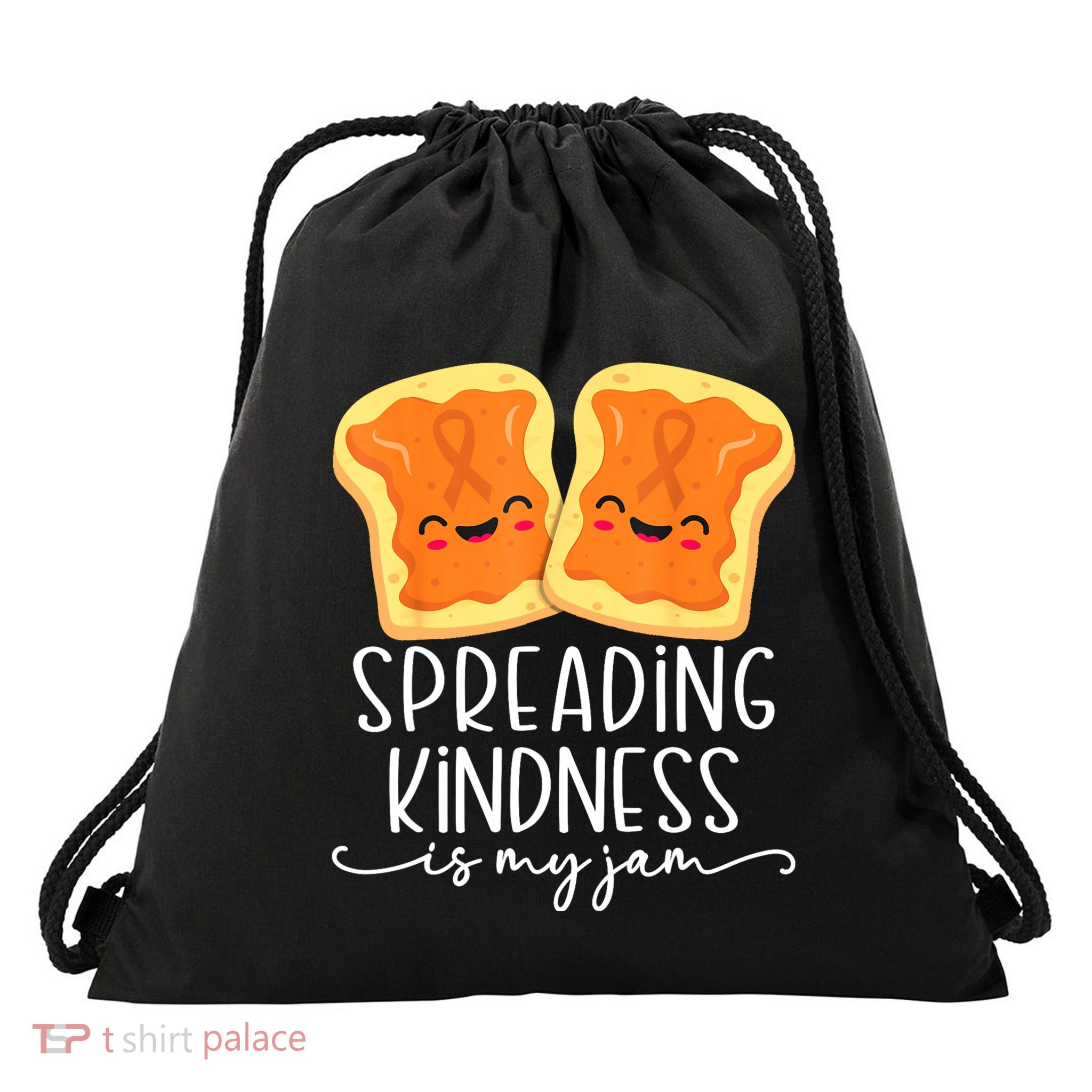 Spreading Kindness Is My Jam Orange Unity Day Anti Bullying Drawstring Bag