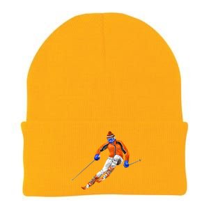 Skiing Downhill Knit Cap Winter Beanie