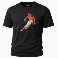 Skiing Downhill Cooling Performance Crew T-Shirt