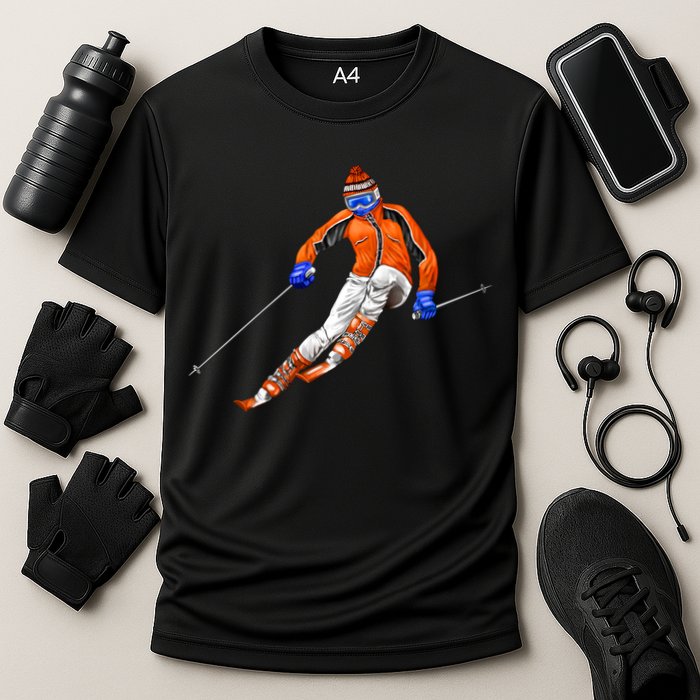 Skiing Downhill Cooling Performance Crew T-Shirt