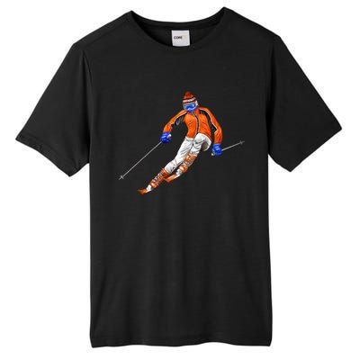 Skiing Downhill Tall Fusion ChromaSoft Performance T-Shirt