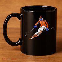 Skiing Downhill 11oz C Handle Ceramic Mug