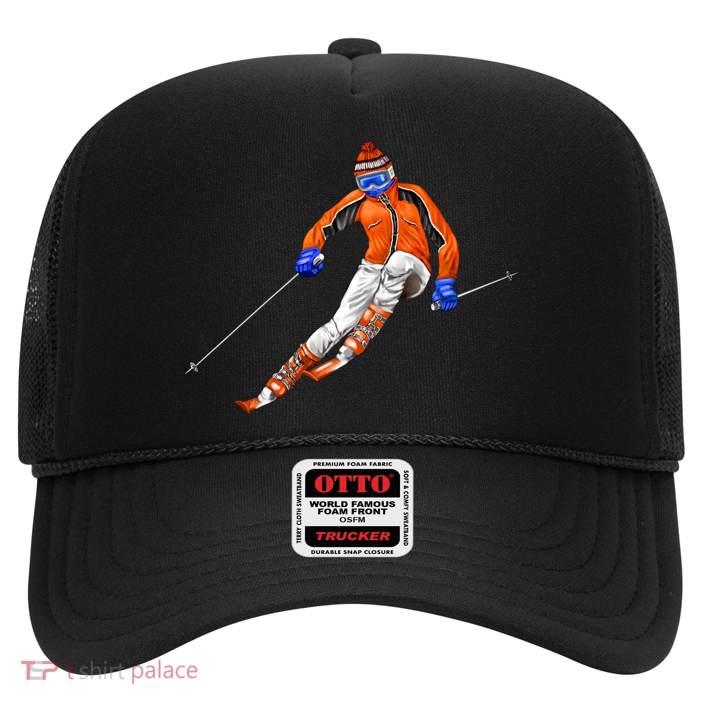 Skiing Downhill Trucker Hat
