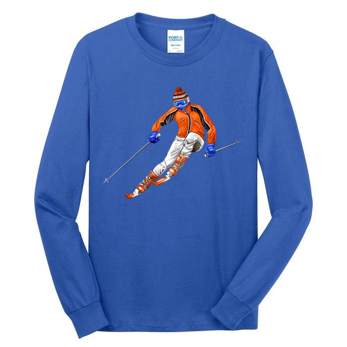 Skiing Downhill Tall Long Sleeve T-Shirt