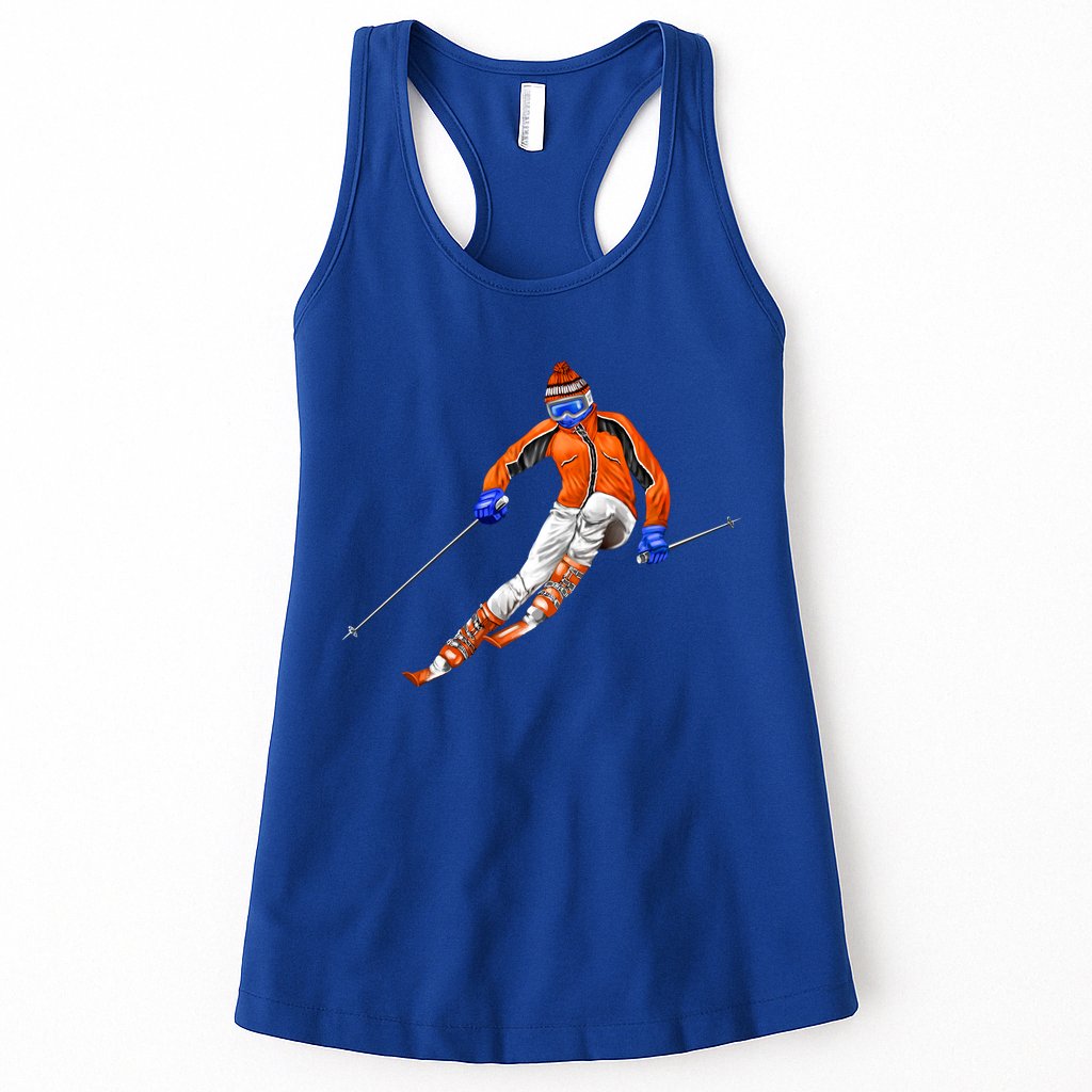 Skiing Downhill Womens Tank Top