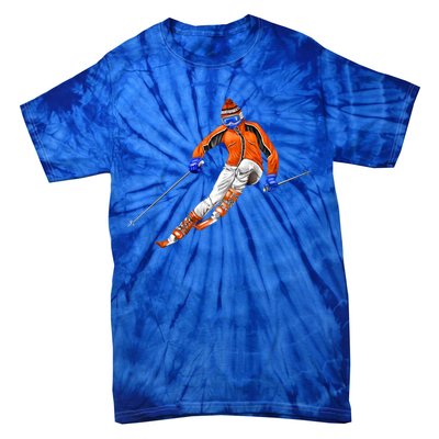 Skiing Downhill Tie-Dye T-Shirt