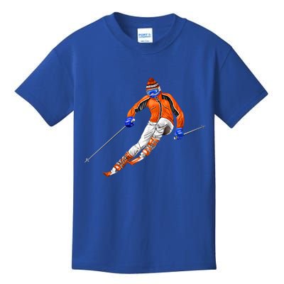 Skiing Downhill Kids T-Shirt