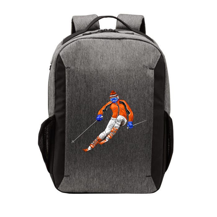 Skiing Downhill Vector Backpack