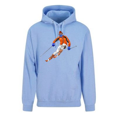 Skiing Downhill Unisex Surf Hoodie