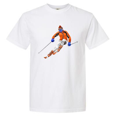 Skiing Downhill Garment-Dyed Heavyweight T-Shirt