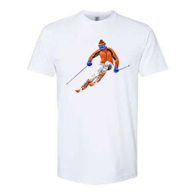 Skiing Downhill Softstyle CVC T-Shirt