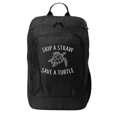 Skip A Straw Save A Turtle City Backpack