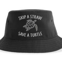 Skip A Straw Save A Turtle Sustainable Bucket Hat