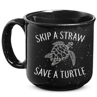 Skip A Straw Save A Turtle 15oz Campfire Ceramic Mug