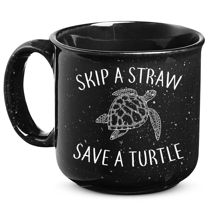 Skip A Straw Save A Turtle 15oz Campfire Ceramic Mug