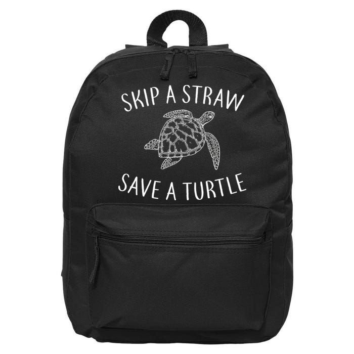 Skip a Straw Save a Turtle 16 in Basic Backpack