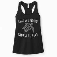 Skip A Straw Save A Turtle Womens Tank Top