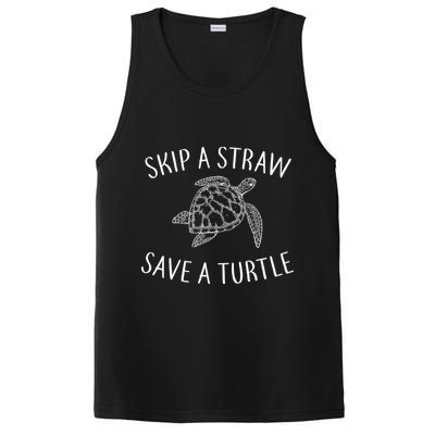 Skip A Straw Save A Turtle PosiCharge Competitor Tank