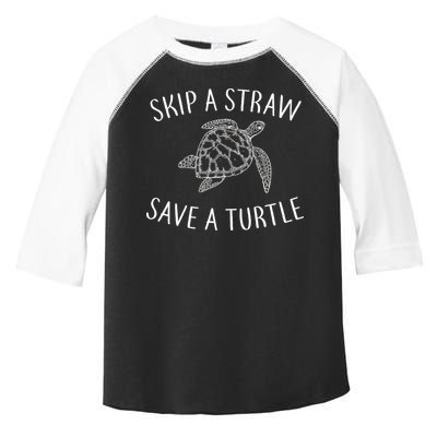 Skip A Straw Save A Turtle Toddler Fine Jersey T-Shirt