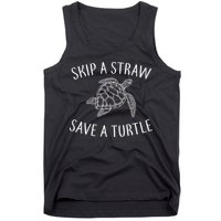 Skip a Straw Save a Turtle Tank Top