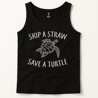 Skip a Straw Save a Turtle Tank Top