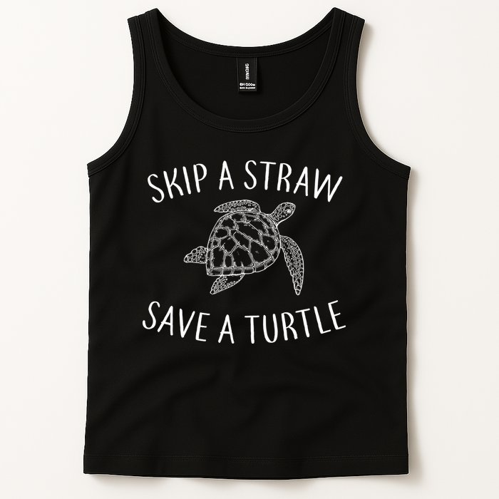 Skip a Straw Save a Turtle Tank Top