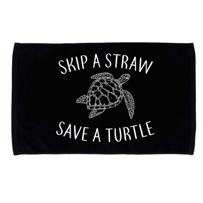 Skip A Straw Save A Turtle Microfiber Hand Towel