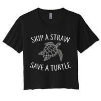 Skip A Straw Save A Turtle Crop Top