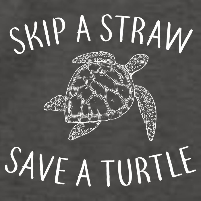 Skip a Straw Save a Turtle Vector Backpack
