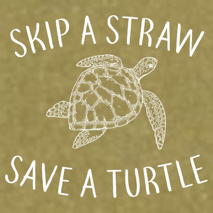 Skip A Straw Save A Turtle Garment-Dyed Women's Muscle Tee